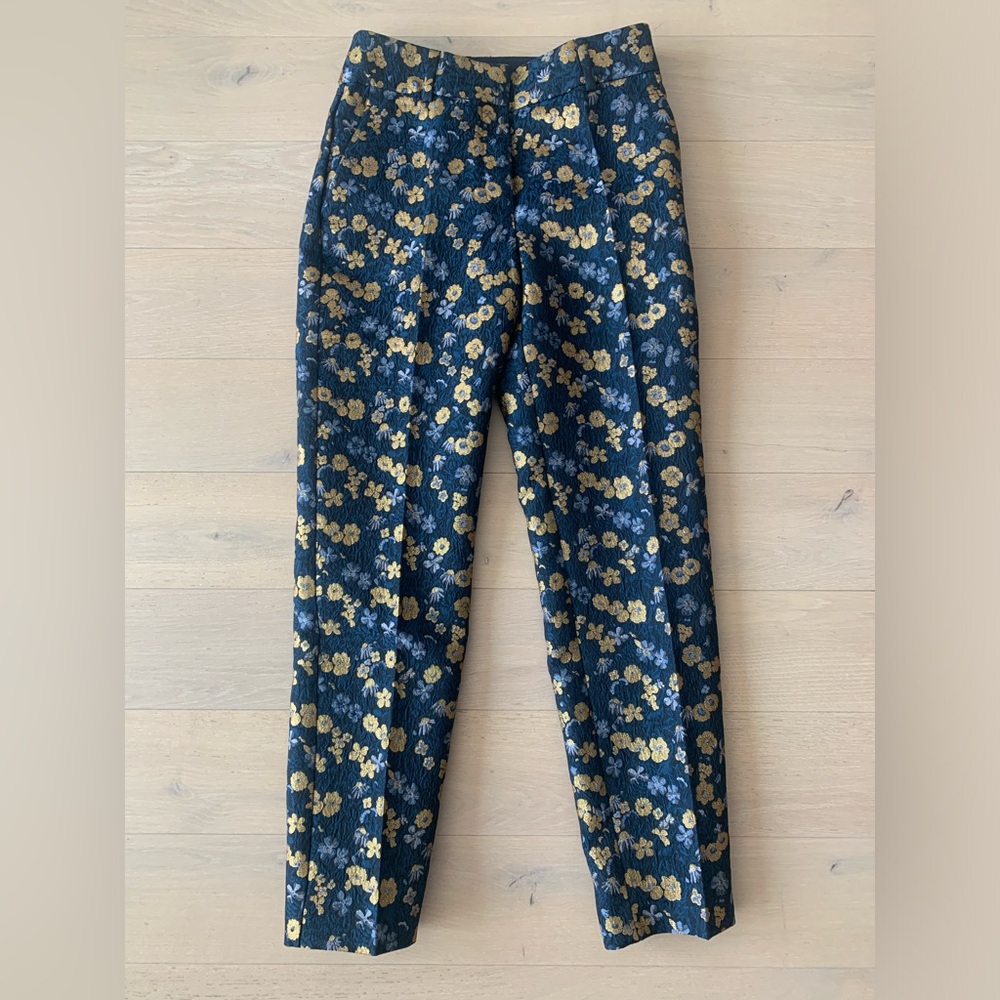 NEW Sézane Gustavo jacquard fleurs pants